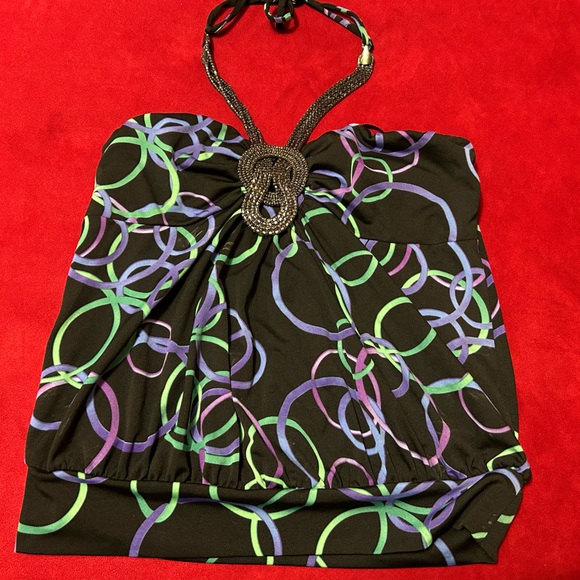 NWOT Rampage Beaded Halter Top - Picture 8 of 9